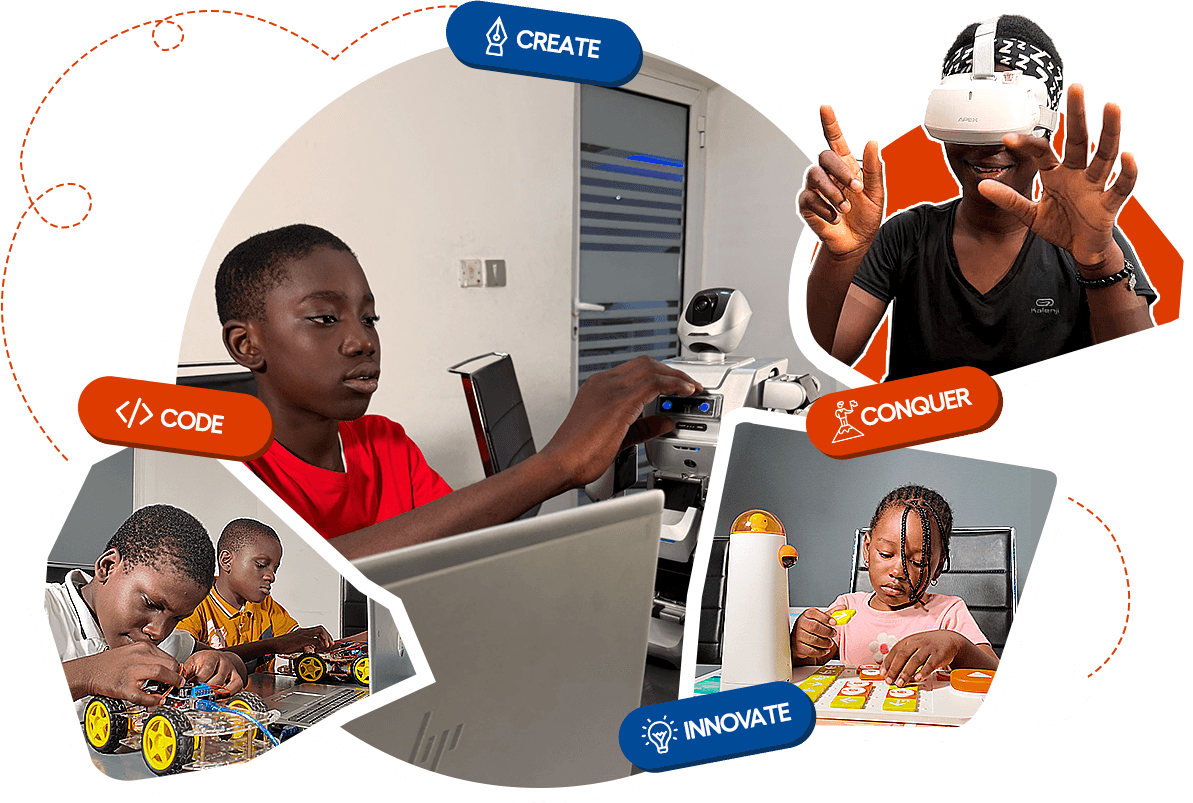 school students trained on different it specialization in new horizons nigeria